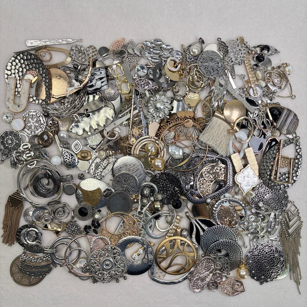 Gold & Silver Tone Craft Jewelry Lot - all pendants & charms!